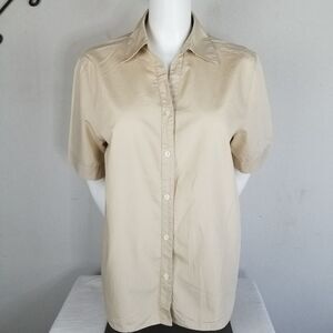 Karen Scott‎ Sport Button Front Collared Blouse